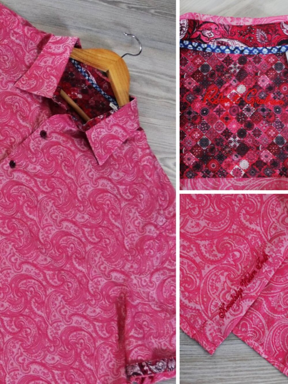Robert Graham Knowledge Wisdom Truth Shirt Men's Pink Paisley Print Summer 3XL